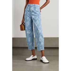 FRAME Ultra High Rise Barrel Jeans Tropical Abstract 25